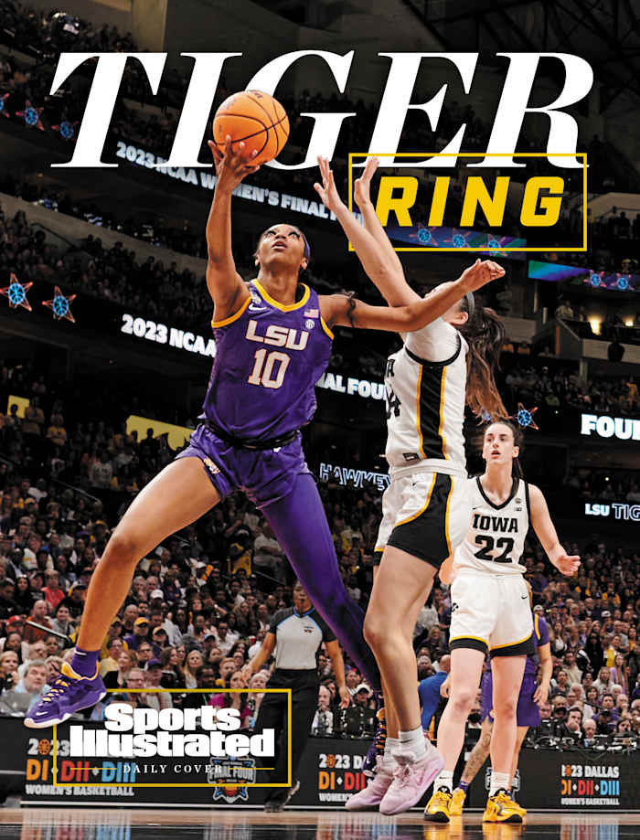 TIGER RING: LSU’s Angel Reese goes for a layup against Iowa in the NCAA women’s national championship.